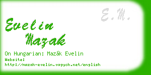 evelin mazak business card